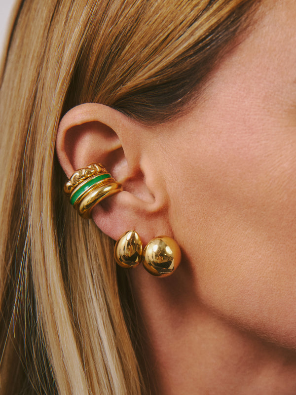 Ear cuffs with enamel